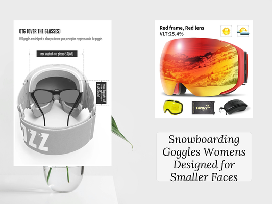 Snowboarding Goggles Womens Designed for Smaller Faces