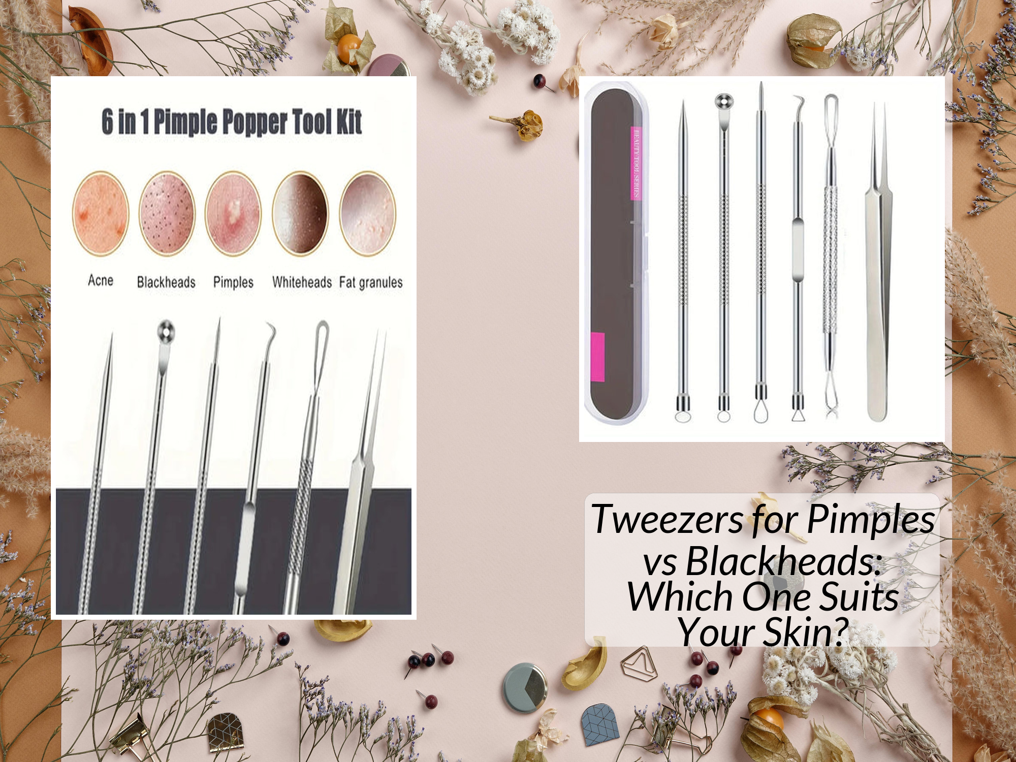 Tweezers for Pimples vs Blackheads: Stainless Steel Guide – KentDO ...