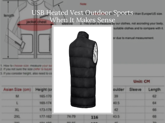 USB Heated Vest Outdoor Sports When It Makes Sense