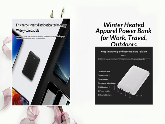 Winter Heated Apparel Power Bank for Work, Travel, Outdoors