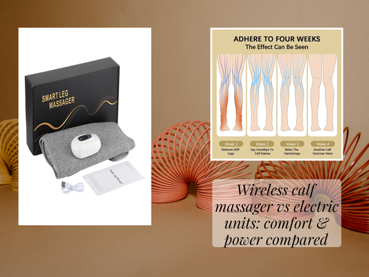 Wireless calf massager vs electric units: comfort & power compared
