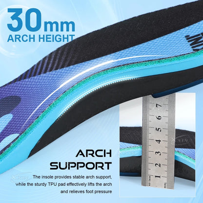 Carbon Fiber Insoles with PORON Heel Cushion & Arch Support