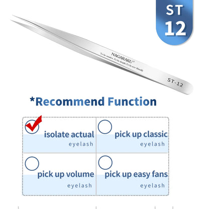 KentDO™ Precision Eyelash Tweezers – Stainless Steel Grip