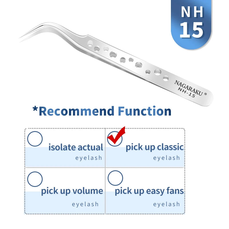 KentDO™ Precision Eyelash Tweezers – Stainless Steel Grip