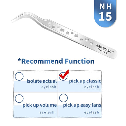 KentDO™ Precision Eyelash Tweezers – Stainless Steel Grip