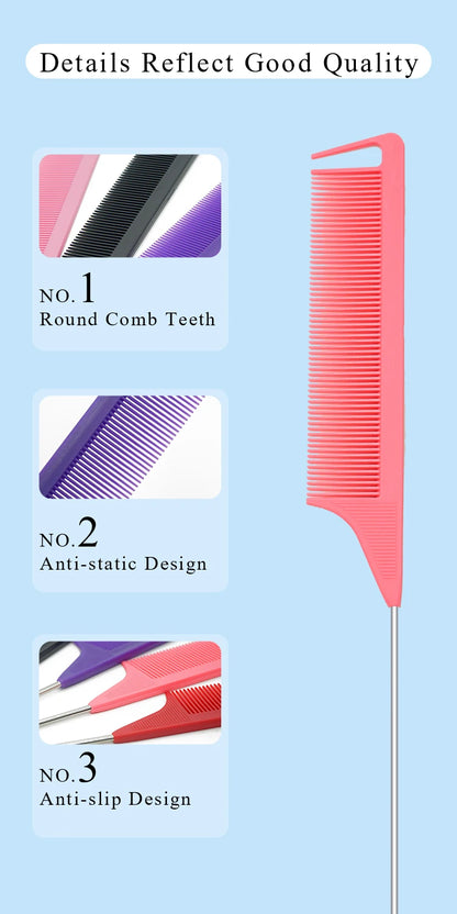 KentDO™ Pro Tail Comb – Anti-Static Hair Styling Tool