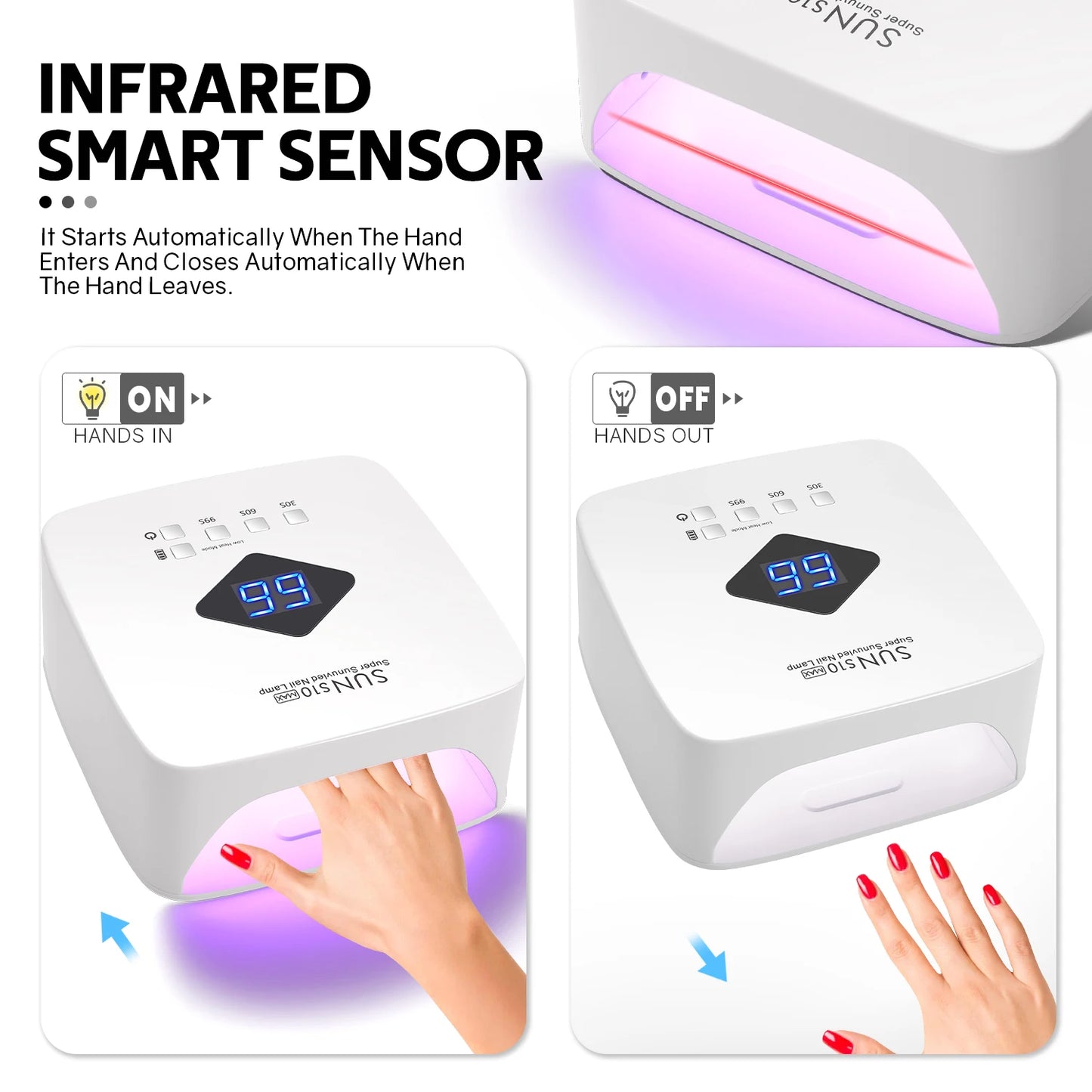 Rechargeable UV LED Nail Lamp for Fast Gel Curing Pro