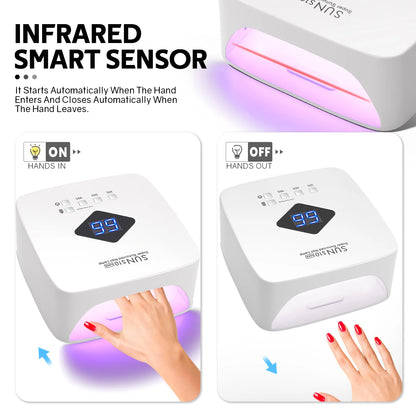 Rechargeable UV LED Nail Lamp for Fast Gel Curing Pro