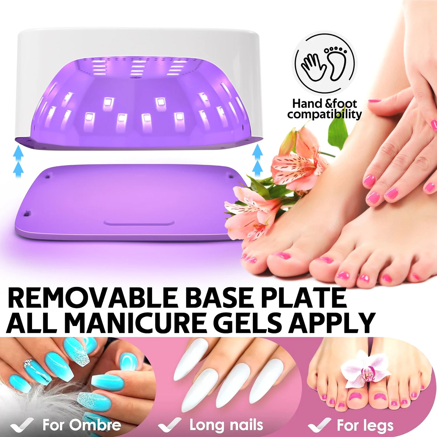 Rechargeable UV LED Nail Lamp for Fast Gel Curing Pro