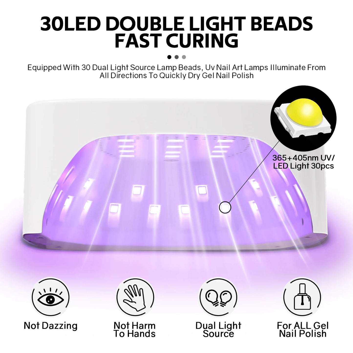 Rechargeable UV LED Nail Lamp for Fast Gel Curing Pro