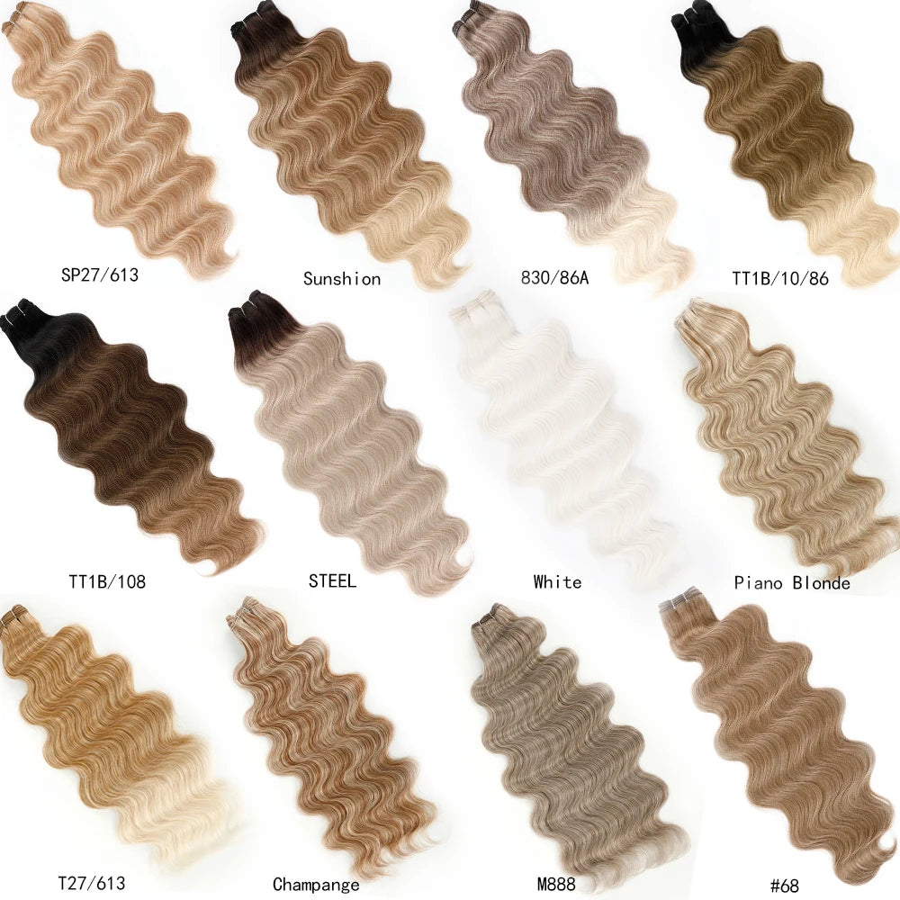 KentDO™ 30" Ombre Brown Body Wave Hair Extensions – Voluminous Look