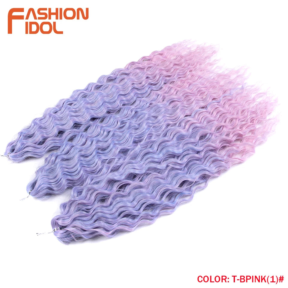 KentDO™ Water Wave Crochet Hair – Soft, Natural Curls 22"