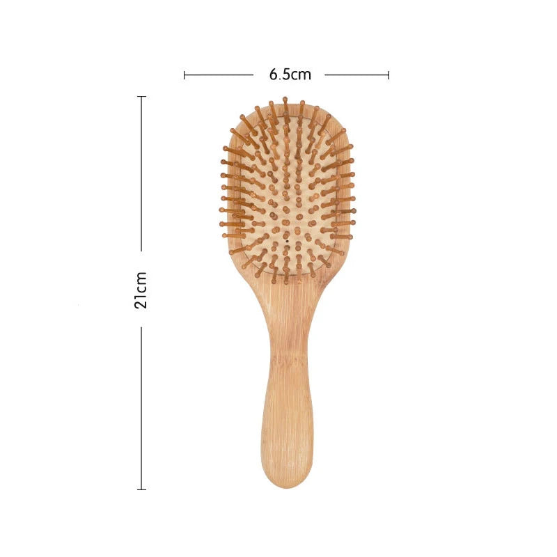 KentDO™ Bamboo Paddle Hair Brush – Anti-Static & Scalp Massage