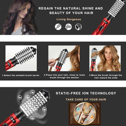 KentDO™ 2-in-1 Rotating Hot Air Brush & Hair Dryer