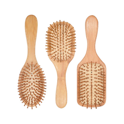 KentDO™ Bamboo Paddle Hair Brush – Anti-Static & Scalp Massage