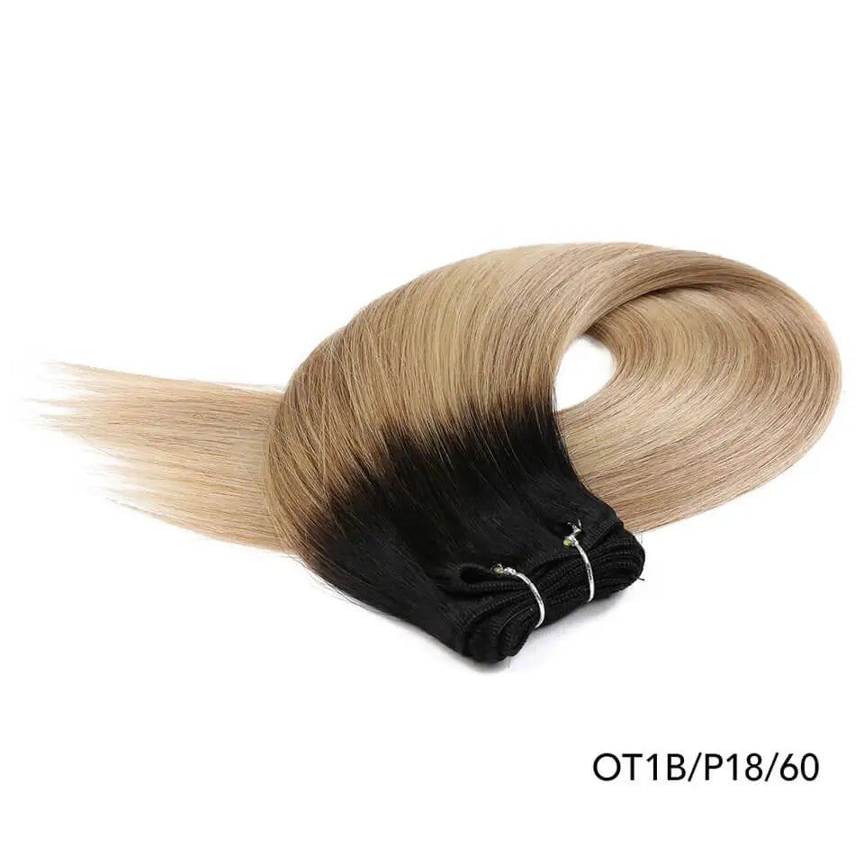 KentDO™ Straight Blonde Human Hair Extensions – Silky & Natural