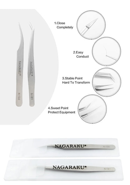 KentDO™ Precision Eyelash Tweezers – Stainless Steel Grip