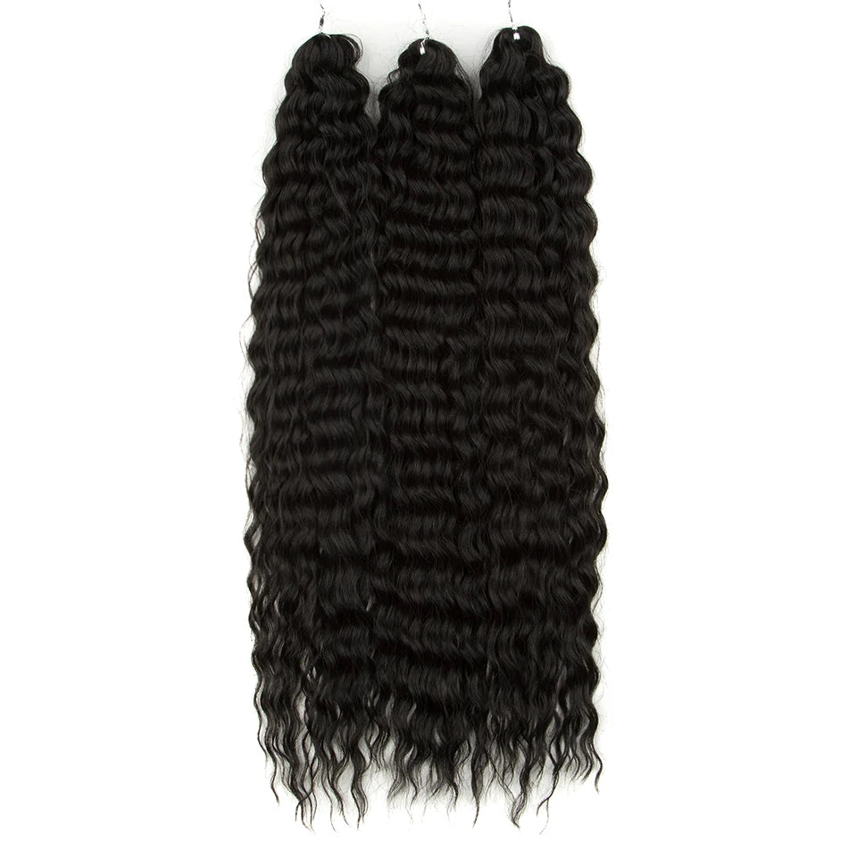 KentDO™ Water Wave Crochet Hair – Soft, Natural Curls 22"