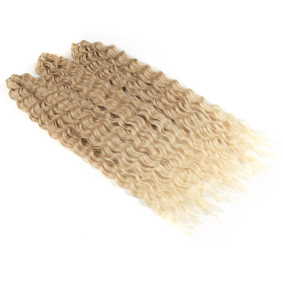 KentDO™ Water Wave Crochet Hair – Soft, Natural Curls 22"