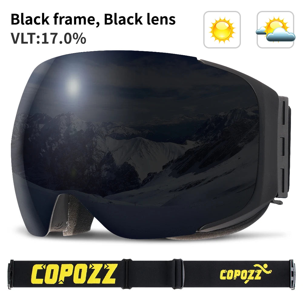 Magnetic Ski Goggles with Quick-Change Lens & UV400
