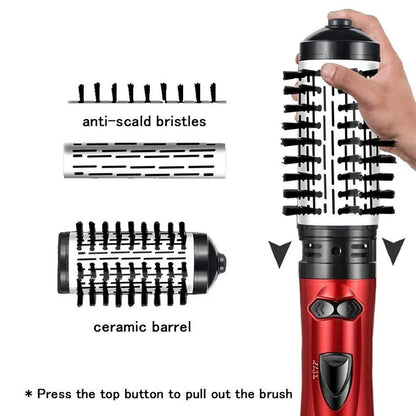 KentDO™ 2-in-1 Rotating Hot Air Brush & Hair Dryer