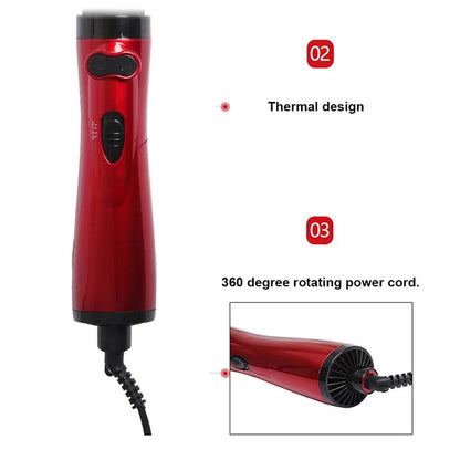 KentDO™ 2-in-1 Rotating Hot Air Brush & Hair Dryer