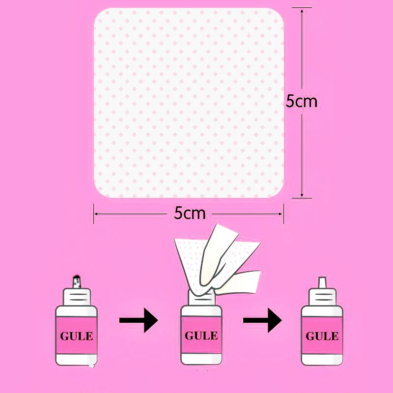 KentDO™ 200PCS Glue Remover Pads – No More Clogged Bottles