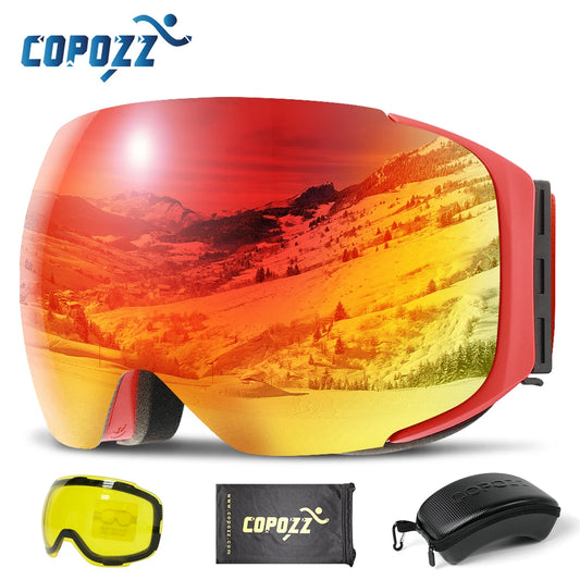 Magnetic Ski Goggles with Quick-Change Lens & UV400