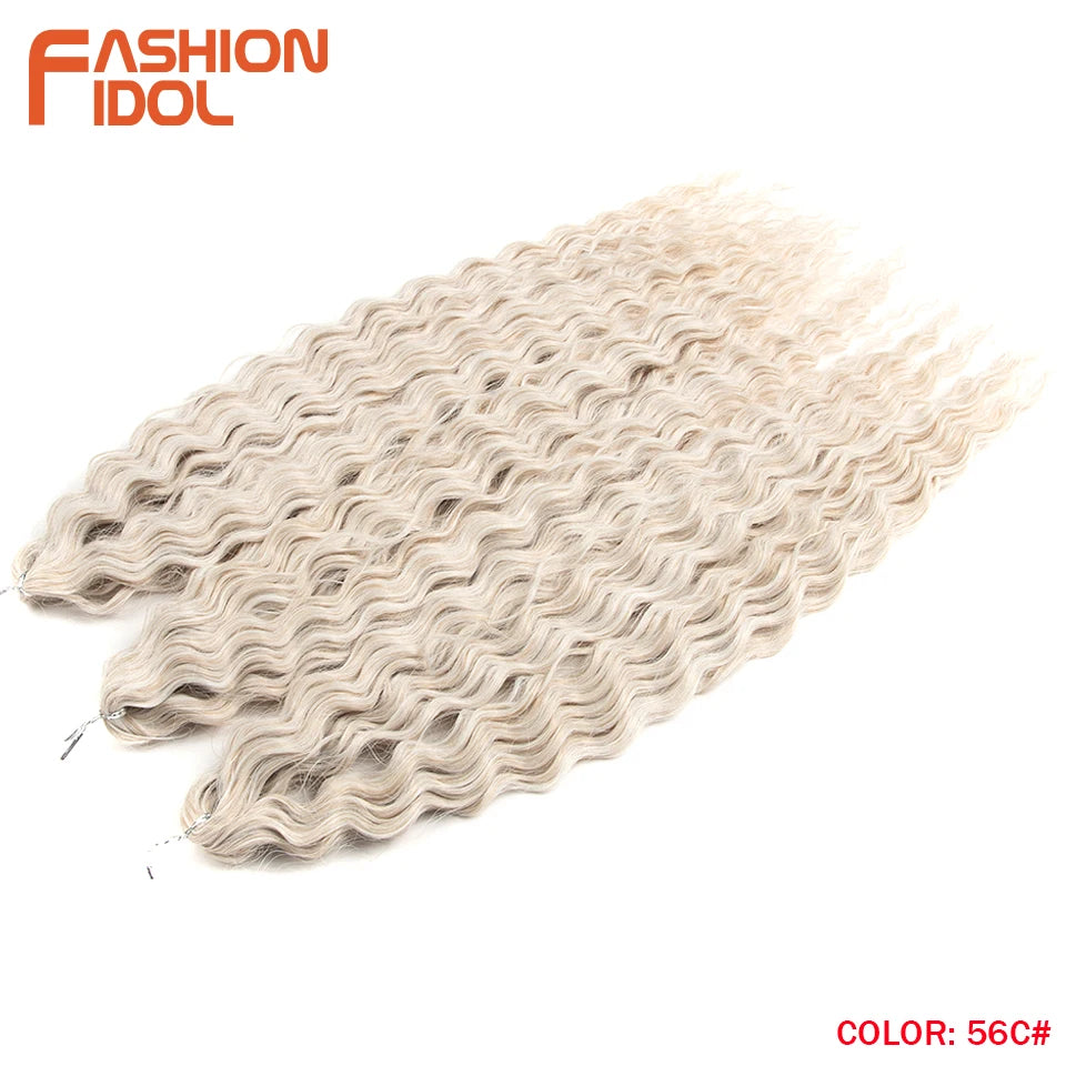 KentDO™ Water Wave Crochet Hair – Soft, Natural Curls 22"