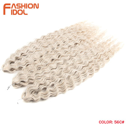 KentDO™ Water Wave Crochet Hair – Soft, Natural Curls 22"