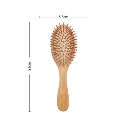 KentDO™ Bamboo Paddle Hair Brush – Anti-Static & Scalp Massage