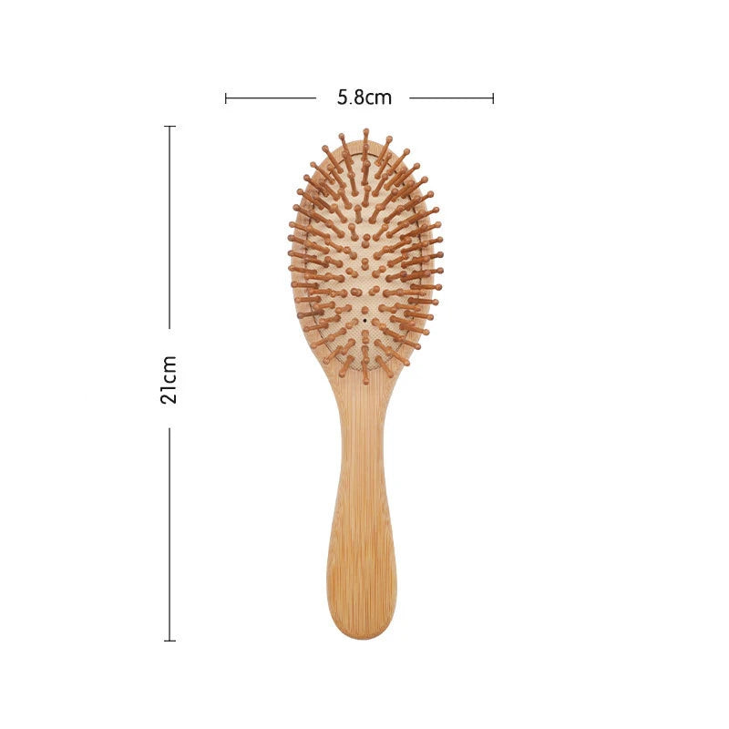 KentDO™ Bamboo Paddle Hair Brush – Anti-Static & Scalp Massage