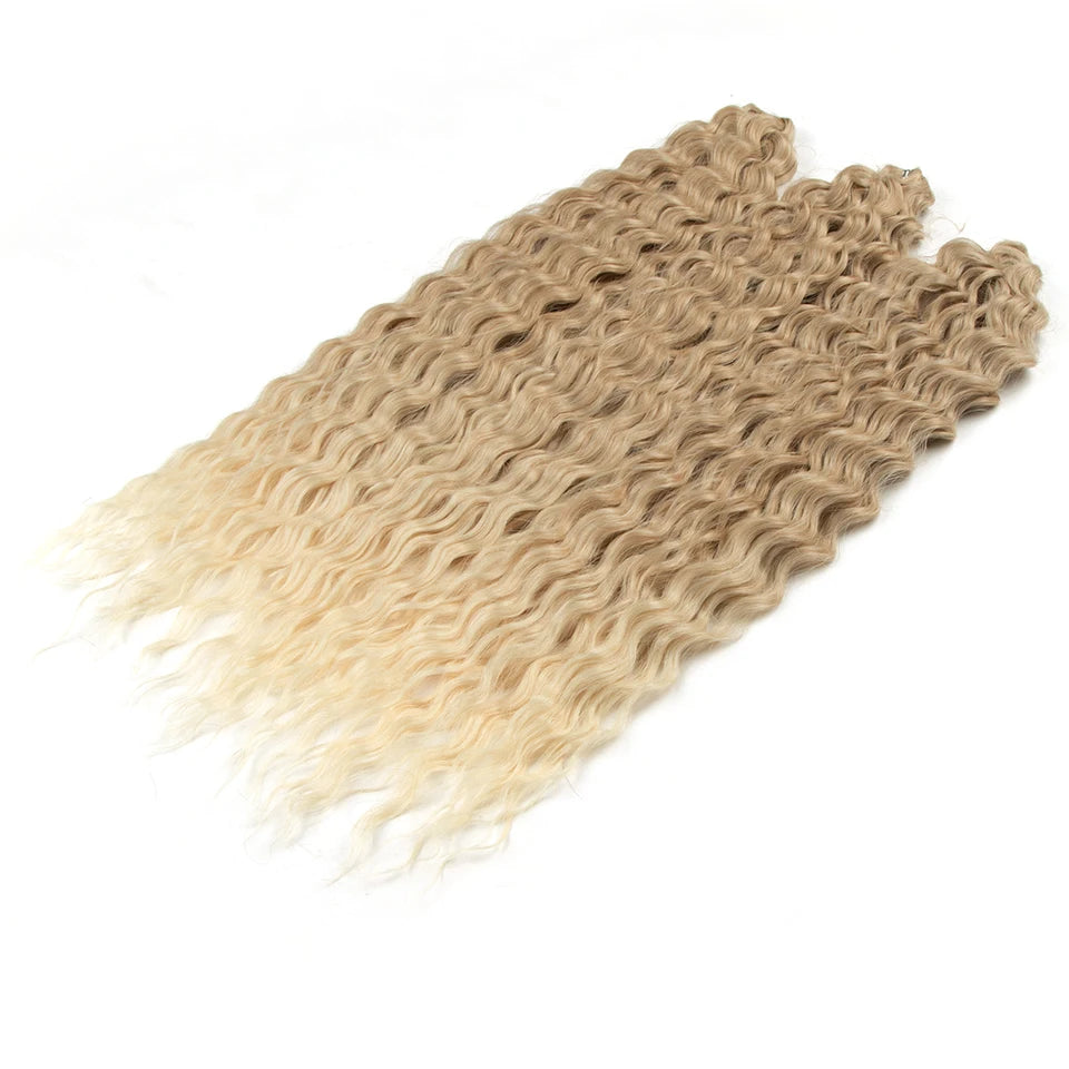 KentDO™ Water Wave Crochet Hair – Soft, Natural Curls 22"