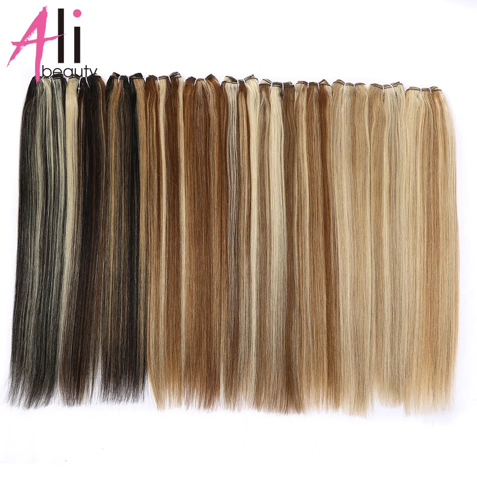 KentDO™ Straight Blonde Human Hair Extensions – Silky & Natural