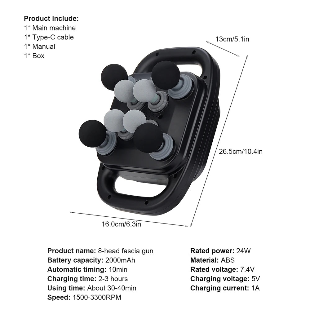 KentDO™ 42-Head Fascia Massage Gun – Deep Muscle Relief