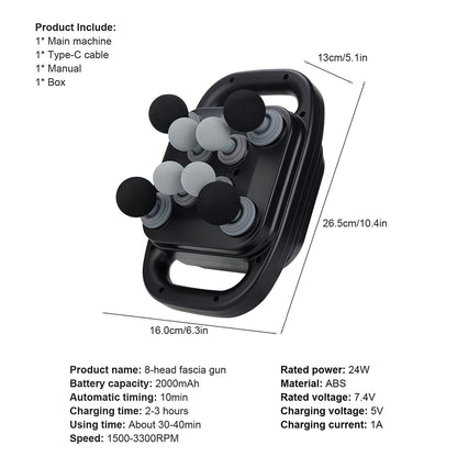 KentDO™ 42-Head Fascia Massage Gun – Deep Muscle Relief