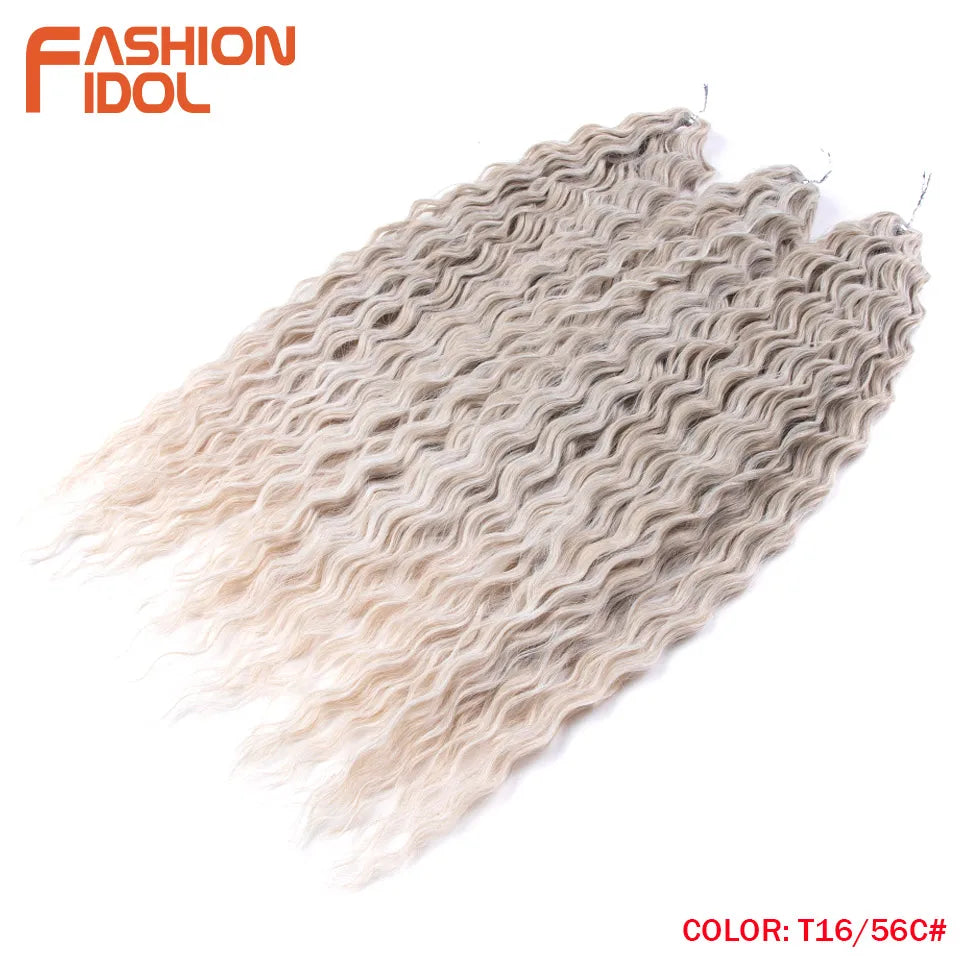 KentDO™ Water Wave Crochet Hair – Soft, Natural Curls 22"