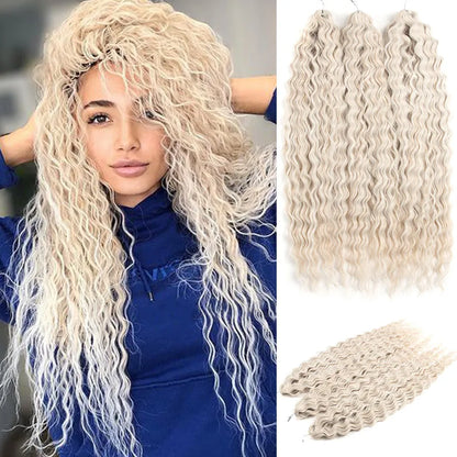 KentDO™ Water Wave Crochet Hair – Soft, Natural Curls 22"