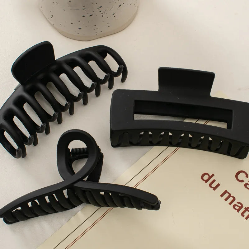 KentDO™ Korean Style Large Black Hair Claw Clip