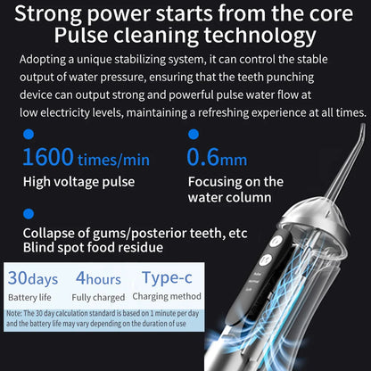 KentDO™ Portable Water Flosser – 3 Modes, 200ML Tank