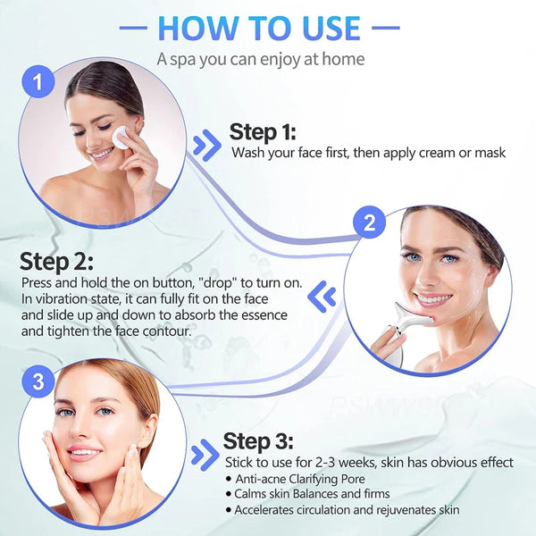 KentDO Neck & Facial Massager - EMS and LED therapy