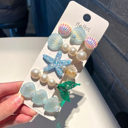 Shell Starfish Hair Clips for Cute Mermaid-Inspired Styles