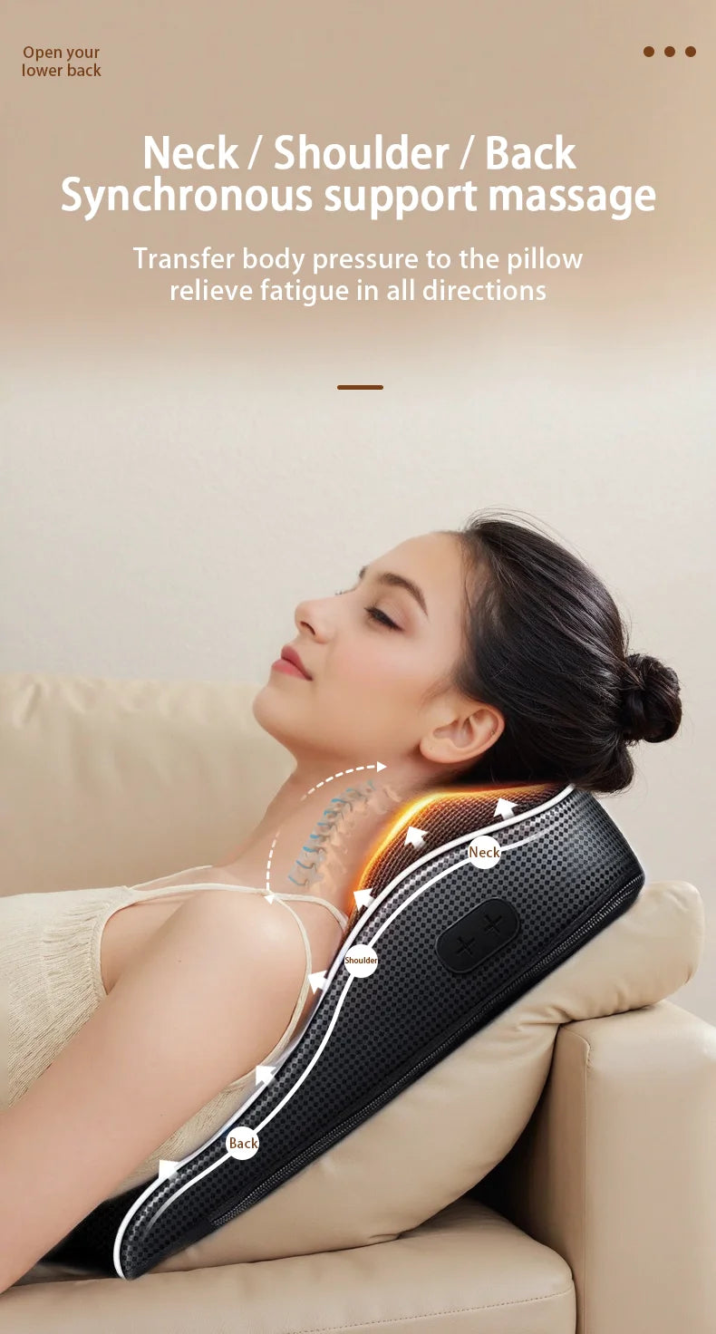 KentDO™ Electric Massage Neck Pillow with Heat Relief