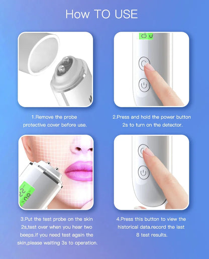KentDO™ Portable Skin Analyzer – Moisture & Oil Tester