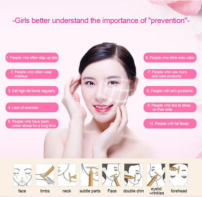 KentDO™ 24K Gold T-Shape Beauty Roller – Face Lift & Glow