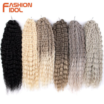 KentDO™ Water Wave Crochet Hair – Soft, Natural Curls 22"