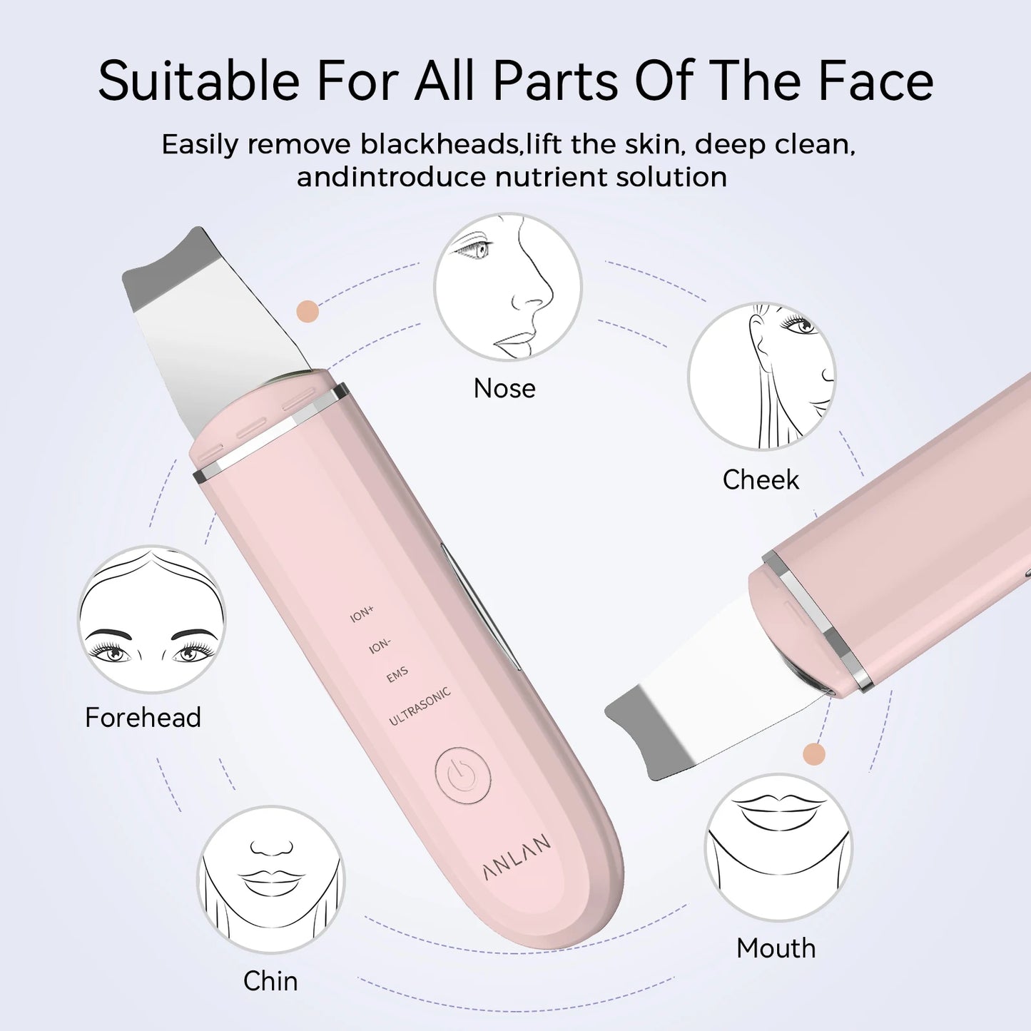 Ultrasonic Skin Scrubber for Deep Pore Cleansing & Lift