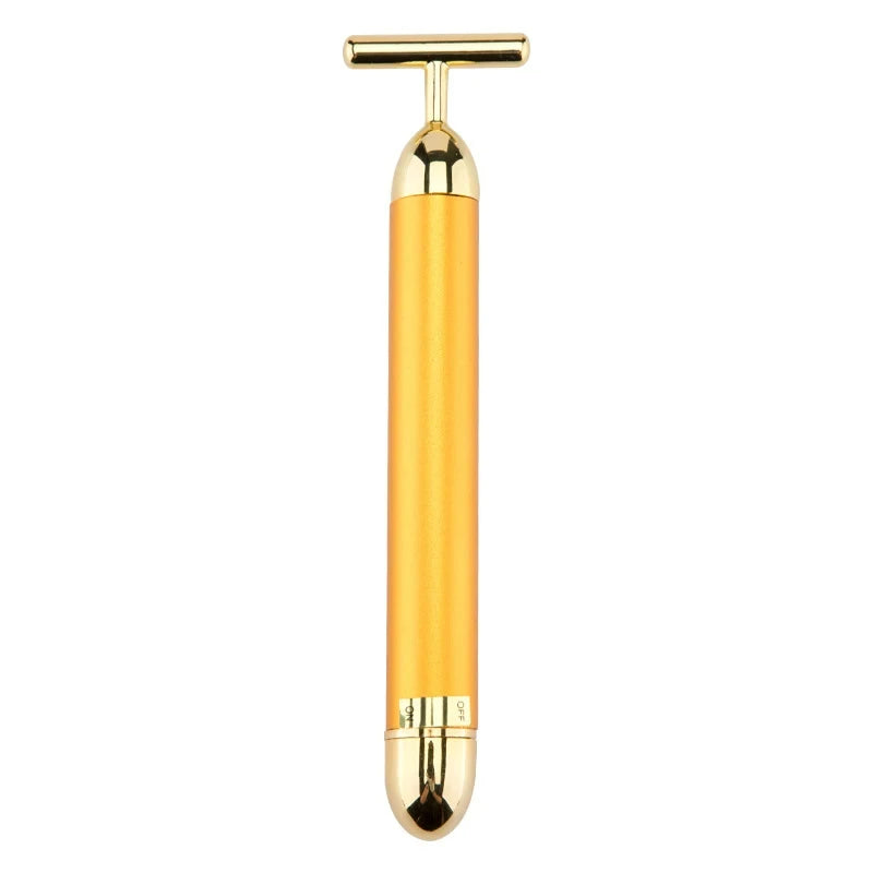 KentDO™ 24K Gold T-Shape Beauty Roller – Face Lift & Glow