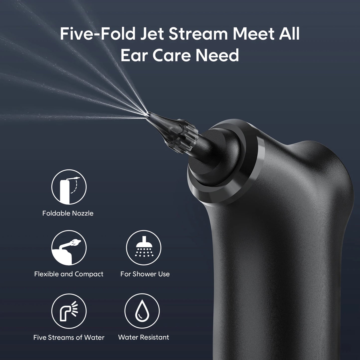 KentDO™ Electric Ear Cleaner with 4-Mode Gentle Irrigation