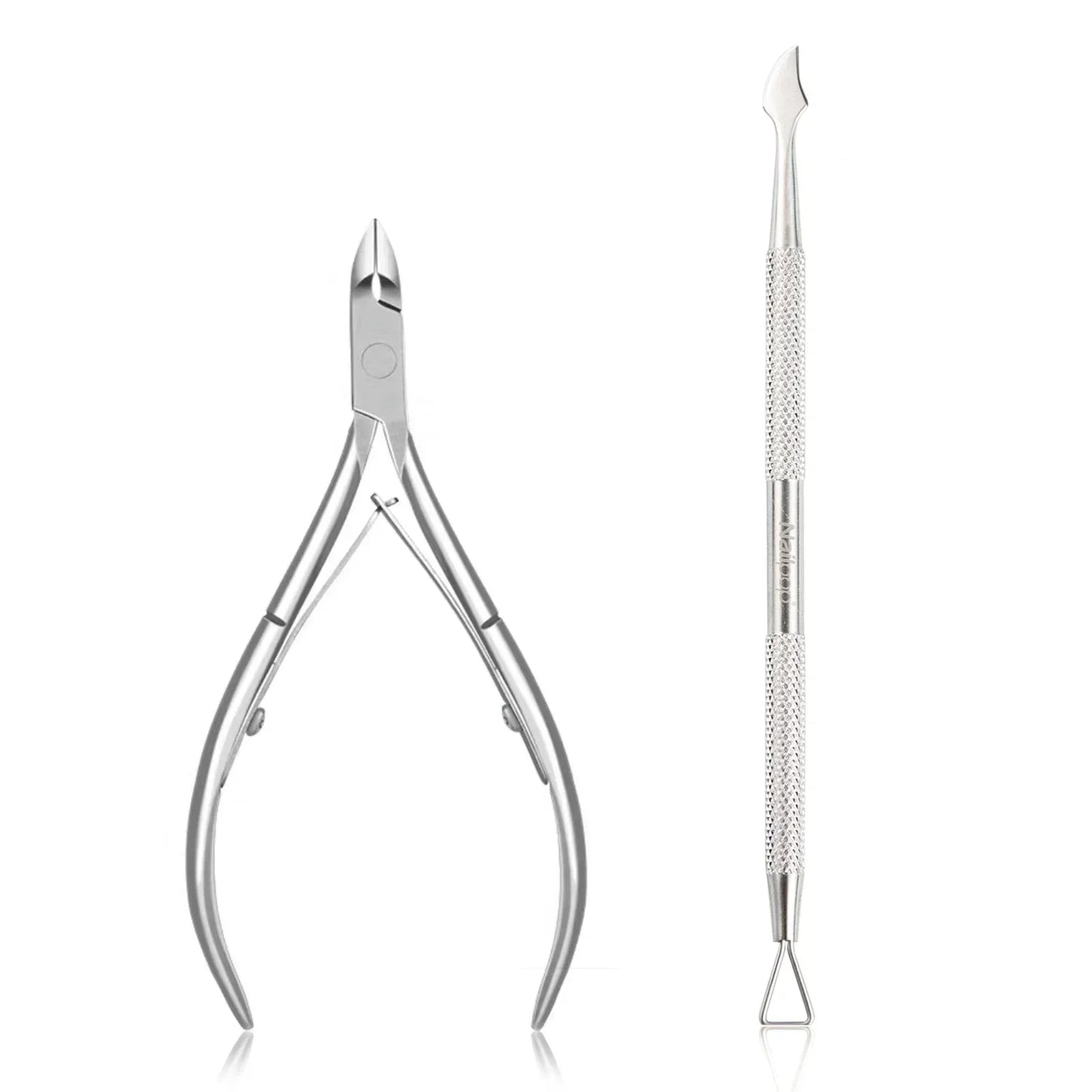 KentDO™ Stainless Steel Nail Cutter & Cuticle Pusher Set